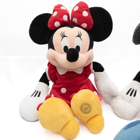 5 Disney Store Mickey Mouse Minnie Mouse Stitch Plush Stuffed Animals - Picture 3 of 16